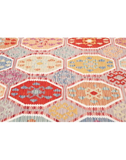 Tappeto Kilim Afghanistan marrone bianco 172x241