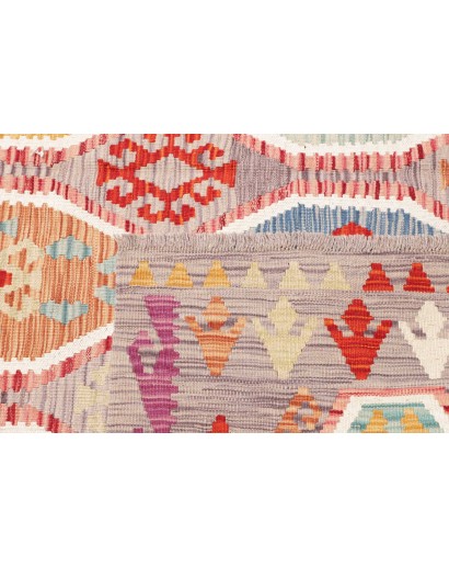 Tappeto Kilim Afghanistan marrone bianco 172x241