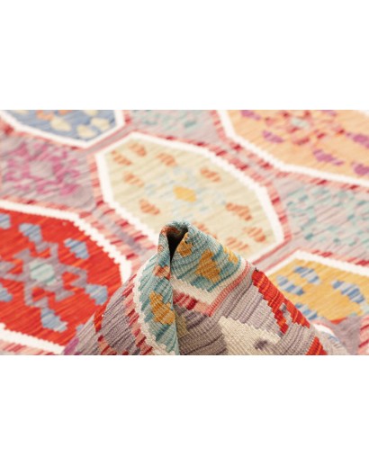 Tappeto Kilim Afghanistan marrone bianco 172x241