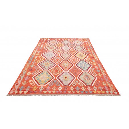 Tappeto Kilim Afghanistan marrone rosso 164x255