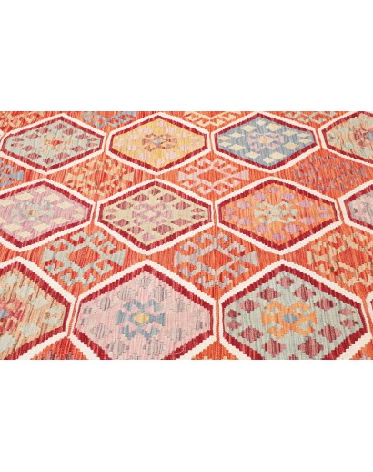 Tappeto Kilim Afghanistan marrone rosso 164x255