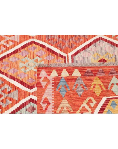 Tappeto Kilim Afghanistan marrone rosso 164x255