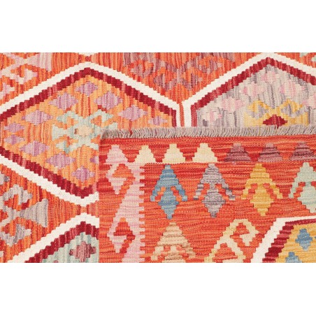 Tappeto Kilim Afghanistan marrone rosso 164x255