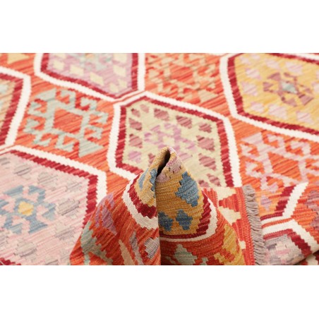 Tappeto Kilim Afghanistan marrone rosso 164x255