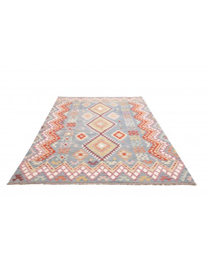 Tappeto Kilim Afghanistan beige rosso 173x253