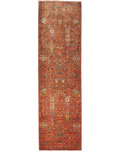 Tappeto Shahi Fine Pakistan marrone giallo 84x294