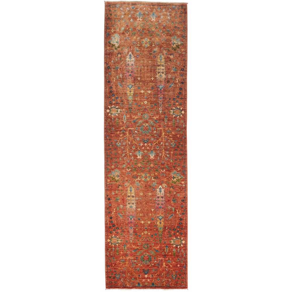 Tappeto Shahi Fine Pakistan marrone giallo 84x294 Tappeto Shahi Fine Pakistan marrone giallo 84x294