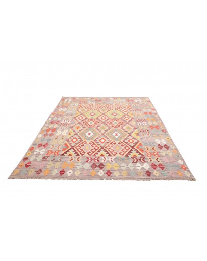 Tappeto Kilim Afghanistan marrone rosso 176x247