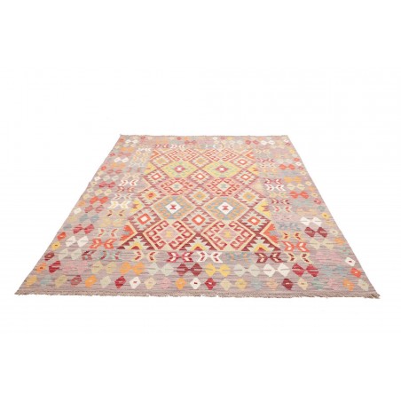 Tappeto Kilim Afghanistan marrone rosso 176x247