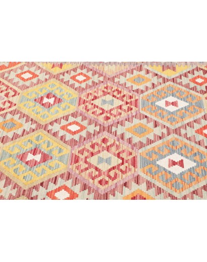 Tappeto Kilim Afghanistan marrone rosso 176x247
