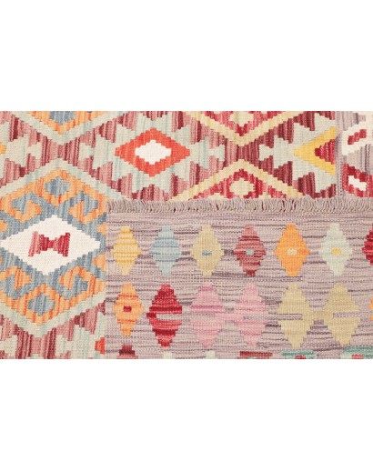 Tappeto Kilim Afghanistan marrone rosso 176x247