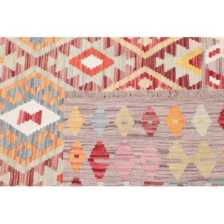 Tappeto Kilim Afghanistan marrone rosso 176x247