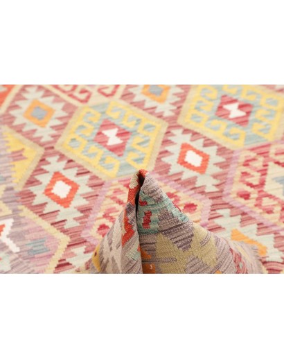 Tappeto Kilim Afghanistan marrone rosso 176x247
