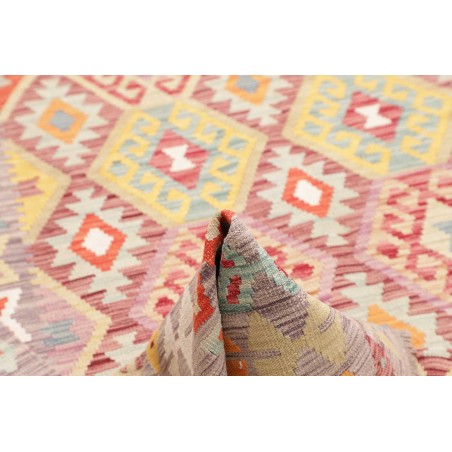 Tappeto Kilim Afghanistan marrone rosso 176x247