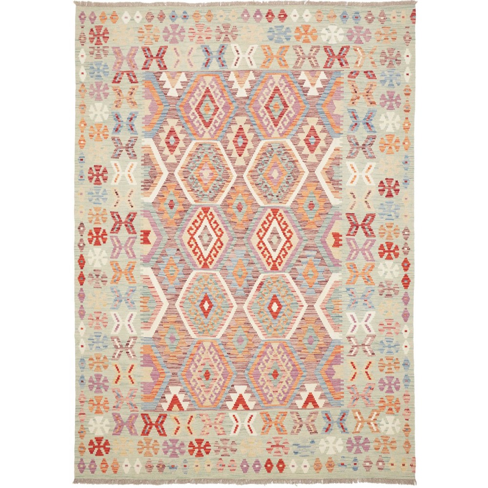 Tappeto Kilim Afghanistan beige marrone 179x250