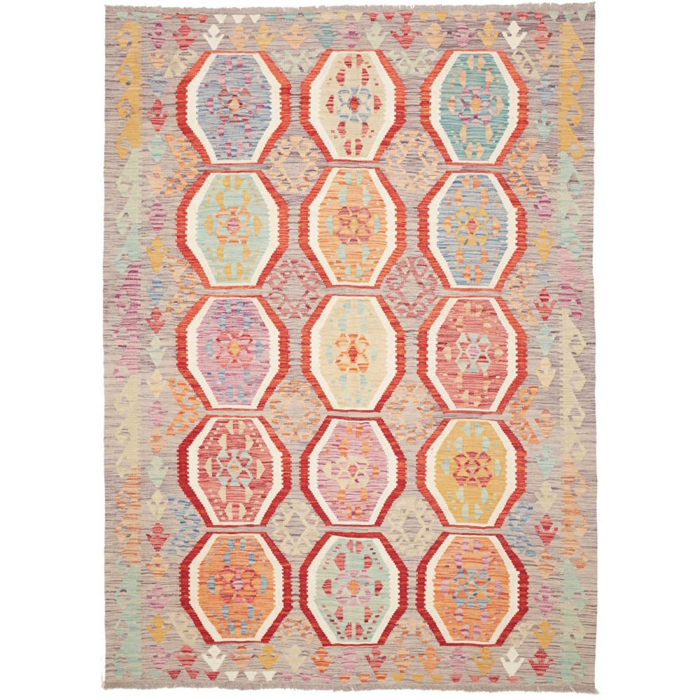 Tappeto Kilim Afghanistan marrone beige 177x245