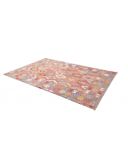 Tappeto Kilim Afghanistan marrone rosso 171x249