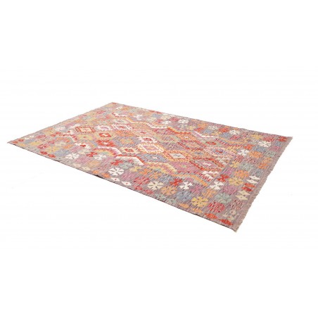 Tappeto Kilim Afghanistan marrone rosso 171x249