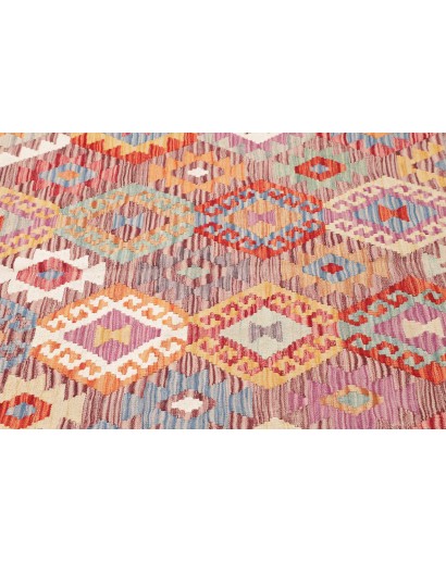 Tappeto Kilim Afghanistan marrone rosso 171x249