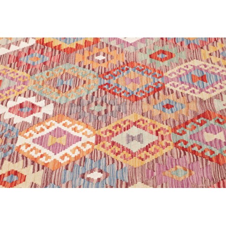 Tappeto Kilim Afghanistan marrone rosso 171x249