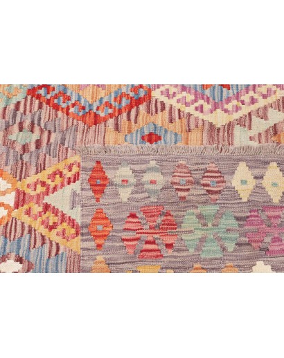 Tappeto Kilim Afghanistan marrone rosso 171x249