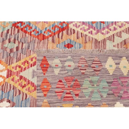 Tappeto Kilim Afghanistan marrone rosso 171x249