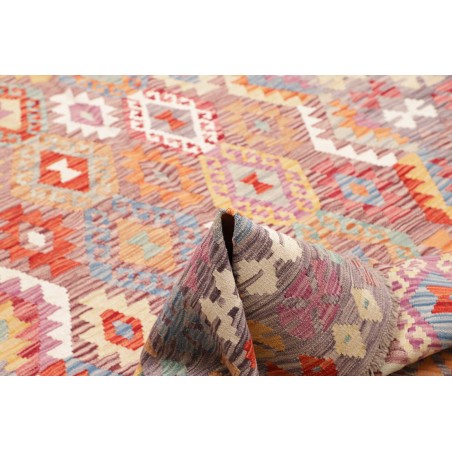 Tappeto Kilim Afghanistan marrone rosso 171x249