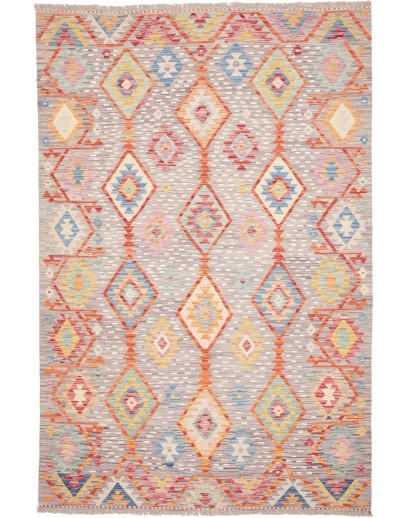 Tappeto Kilim Afghanistan beige arancione 173x263