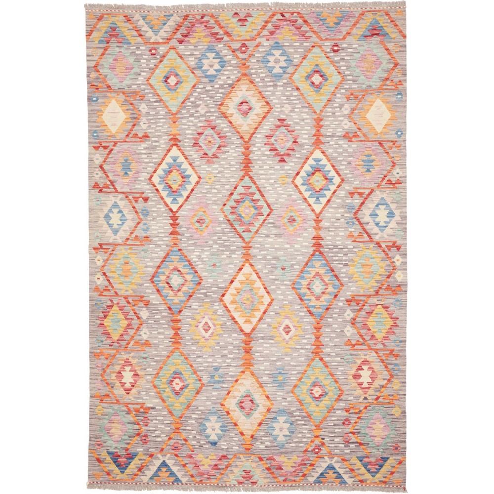 Tappeto Kilim Afghanistan beige arancione 173x263