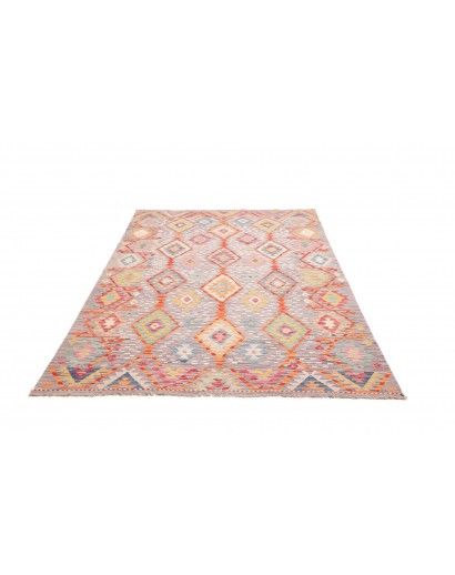 Tappeto Kilim Afghanistan beige arancione 173x263