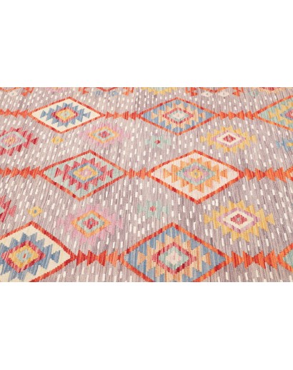 Tappeto Kilim Afghanistan beige arancione 173x263