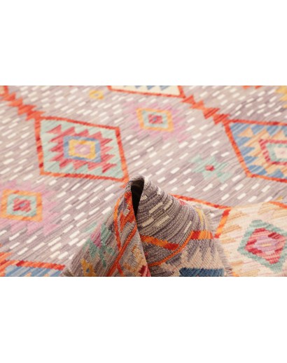 Tappeto Kilim Afghanistan beige arancione 173x263