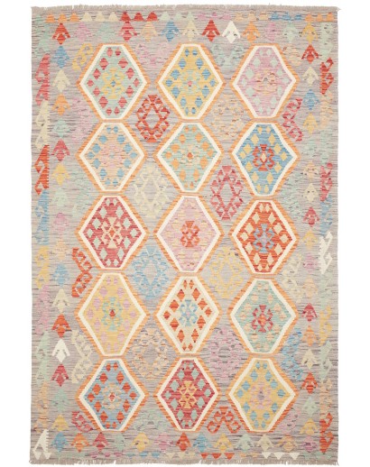 Tappeto Kilim Afghanistan marrone rosso 167x248