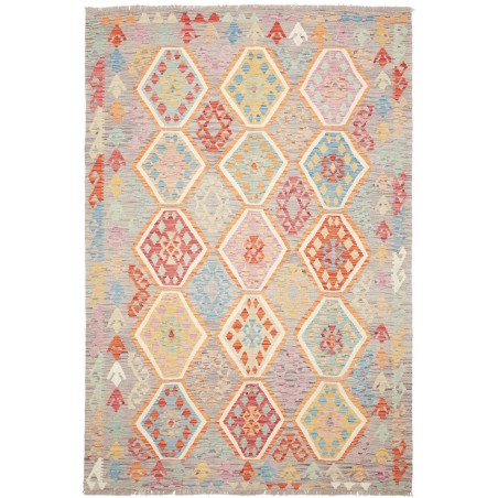 Tappeto Kilim Afghanistan marrone rosso 167x248