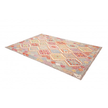 Tappeto Kilim Afghanistan marrone rosso 167x248