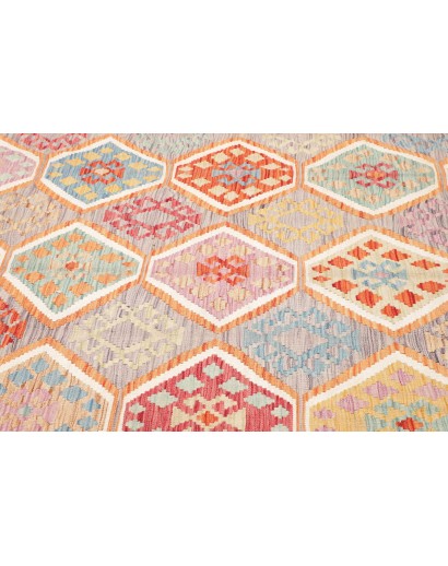 Tappeto Kilim Afghanistan marrone rosso 167x248