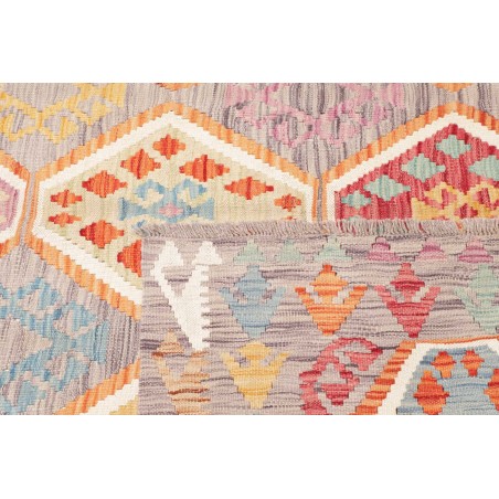 Tappeto Kilim Afghanistan marrone rosso 167x248