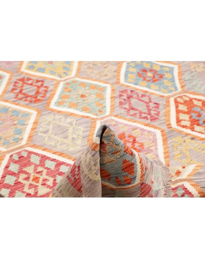 Tappeto Kilim Afghanistan marrone rosso 167x248