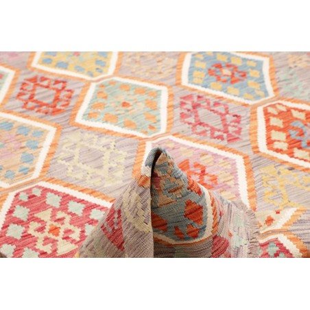 Tappeto Kilim Afghanistan marrone rosso 167x248