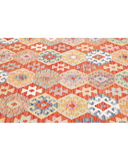 Tappeto Kilim Afghanistan marrone rosso 205x197