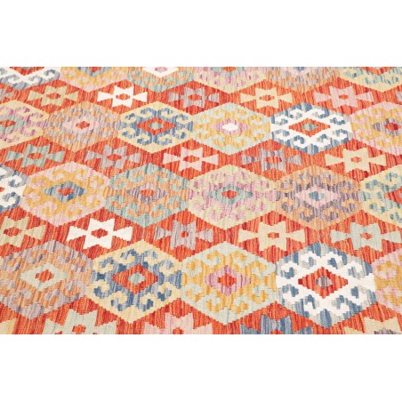 Tappeto Kilim Afghanistan marrone rosso 205x197