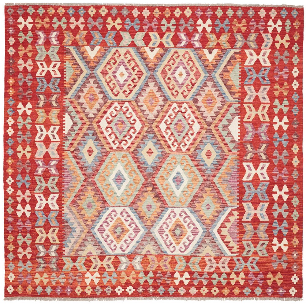 Tappeto Kilim Afghanistan marrone 209x203