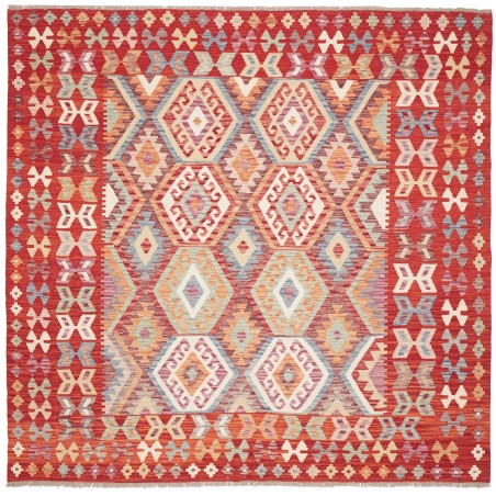 Tappeto Kilim Afghanistan marrone 209x203