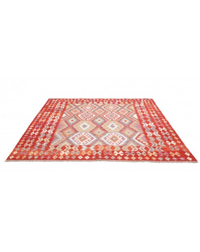 Tappeto Kilim Afghanistan marrone 209x203