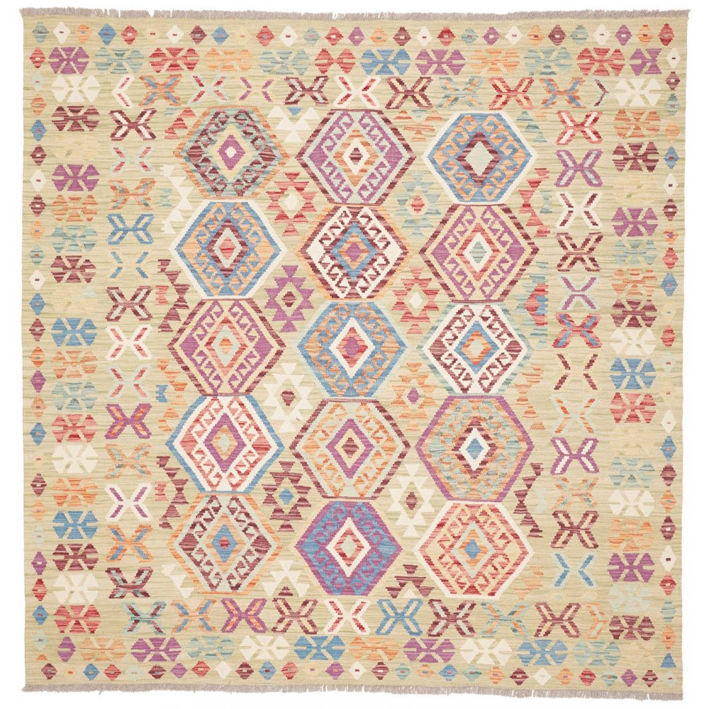 Tappeto Kilim Afghanistan marrone 200x204