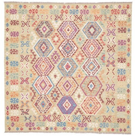 Tappeto Kilim Afghanistan marrone 200x204