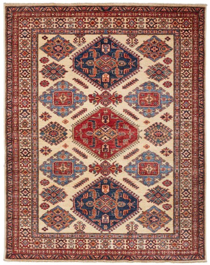 Tappeto Kazak Fine Pakistan marrone giallo 155x202