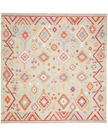 Tappeto Kilim Afghanistan bianco 200x206