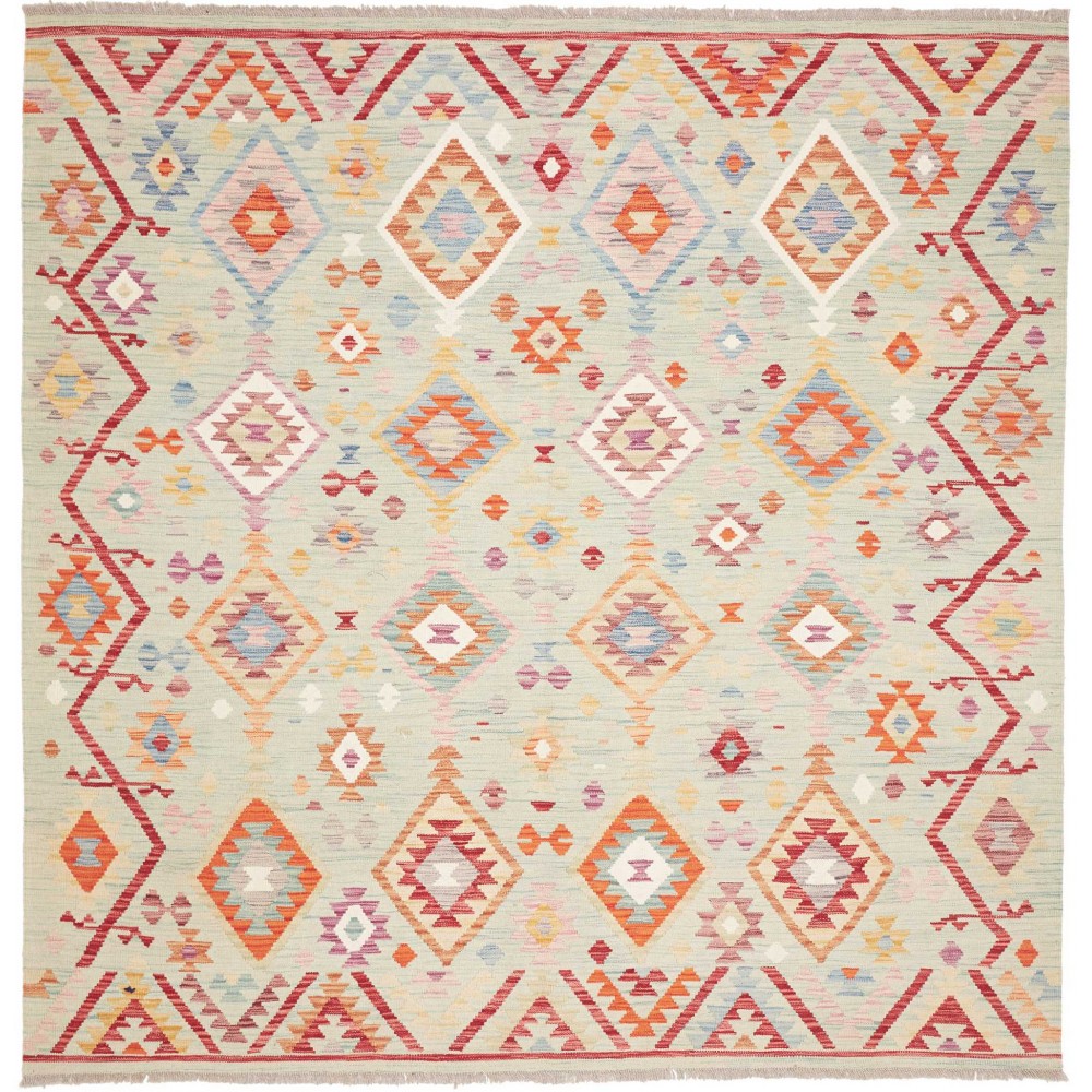 Tappeto Kilim Afghanistan bianco 200x206