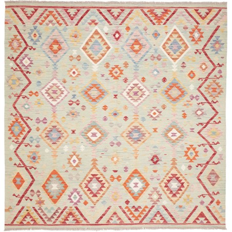 Tappeto Kilim Afghanistan bianco 200x206